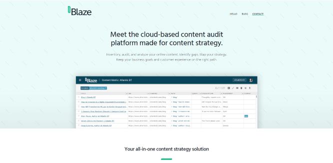 blaze - content audit tools
