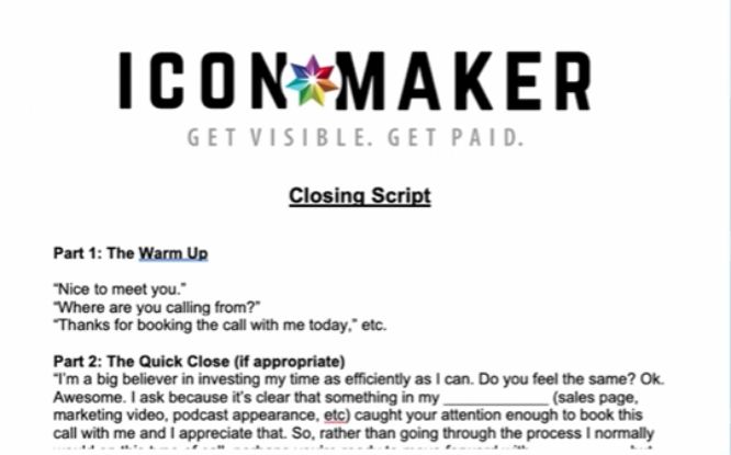 steve olsher audio domination review - icon maekr sales script