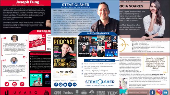 steve olsher audio domination review - media one sheet examples