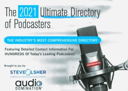 steve olsher the ultimate directory of podcasters 2021 banner for landing pages 444px