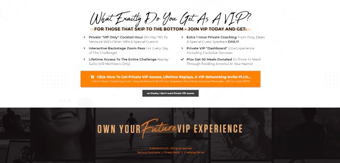 own your future challenge vip upgrade