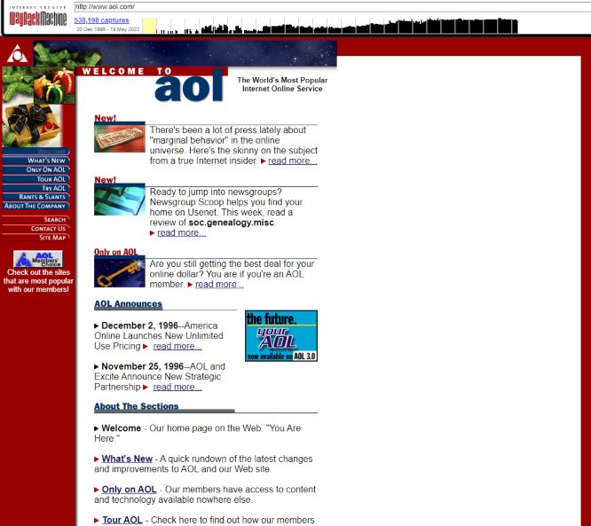 web 3.0 implications in marketing - aol in 1996