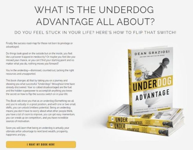 Dean Graziosi – The Underdog Advantage Book | Review + Bonuses