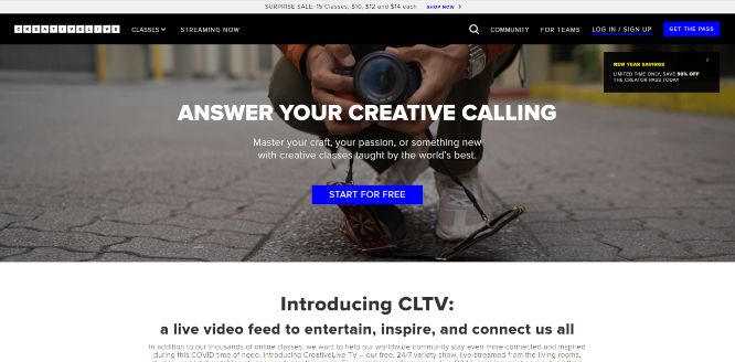 creativelive - online learning portals