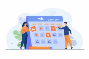 happy-seo-planning-campaign-social-media-isolated-flat-illustration