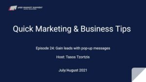 quick marketing & business tips ep24 gain leads with popup messages