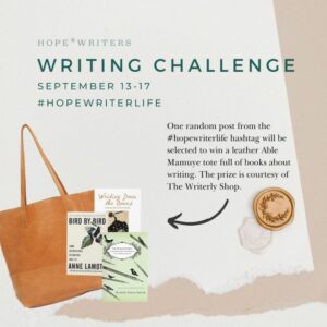 hope writers instagram writing challenge sep 13-17 2021
